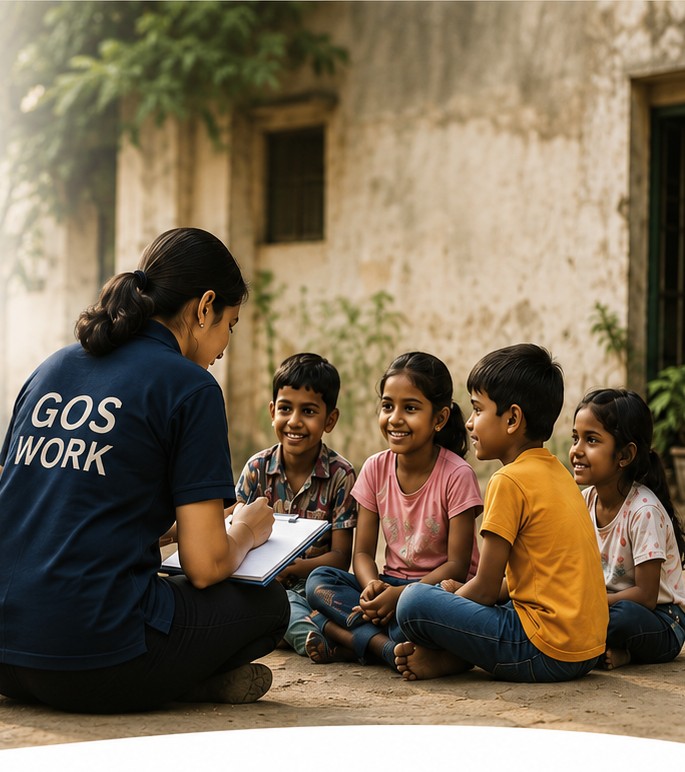 GOS Work volunteer with children